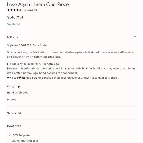 Free People LOVE AGAIN Harem One-Piece Sequin Slouchy Jumpsuit Wine S NWOT $168 - Picture 6 of 7